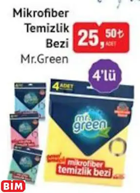MR.GREEN MİKROFİBER TEMİZLİK BEZİ